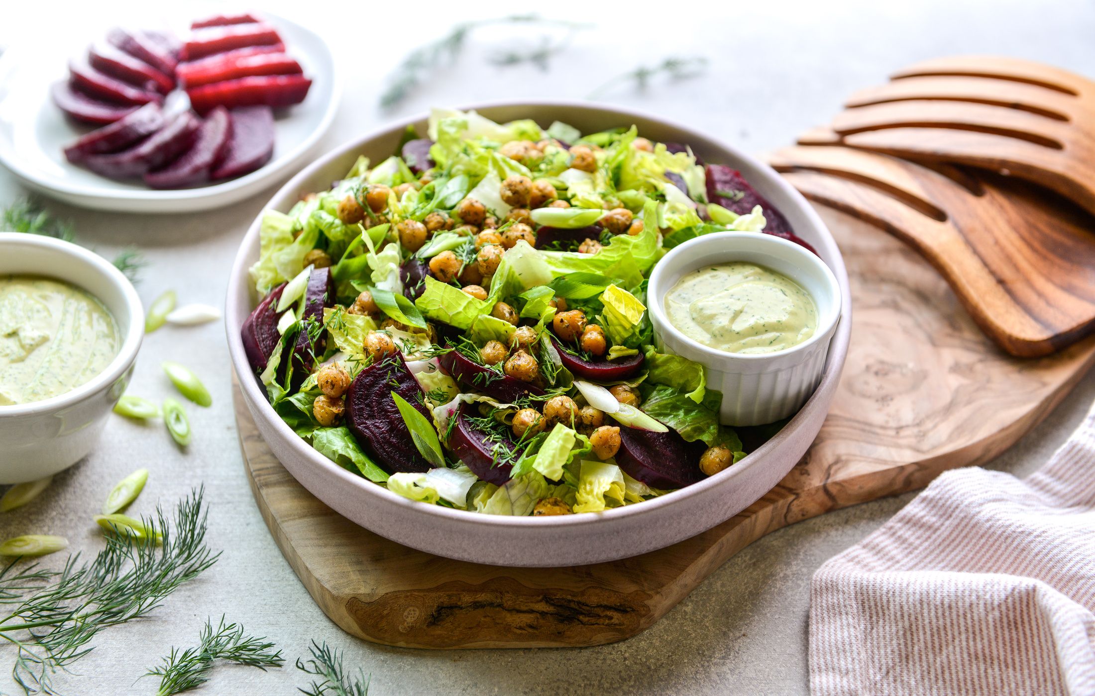 BEET AND CHICKPEA SALAD WITH CREAMY DILL DRESSING-2