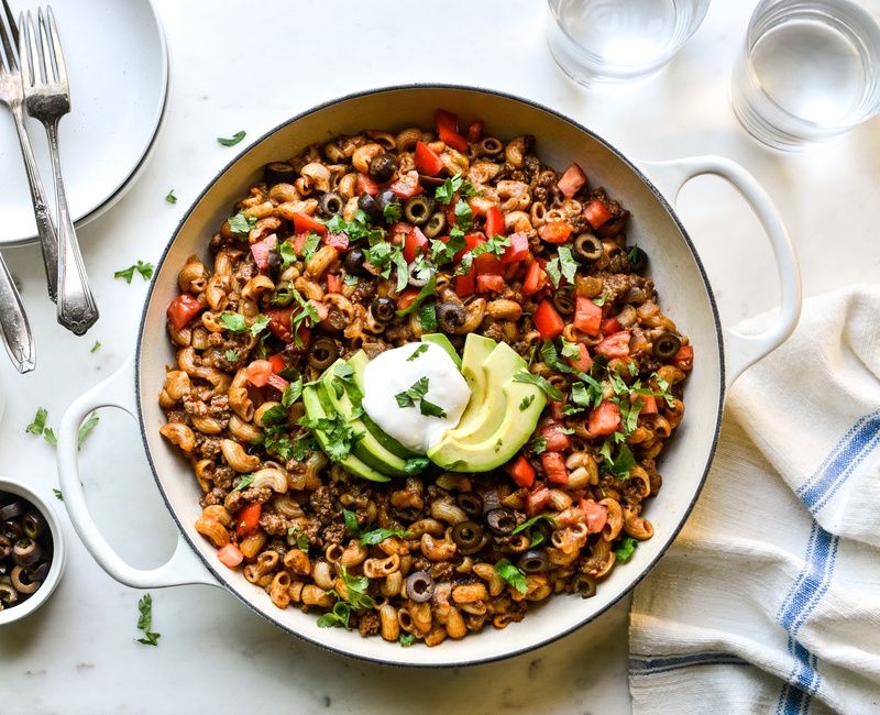 BEEF TACO NOODLE SKILLET GLUTEN-FREE DAIRY-FREE-1