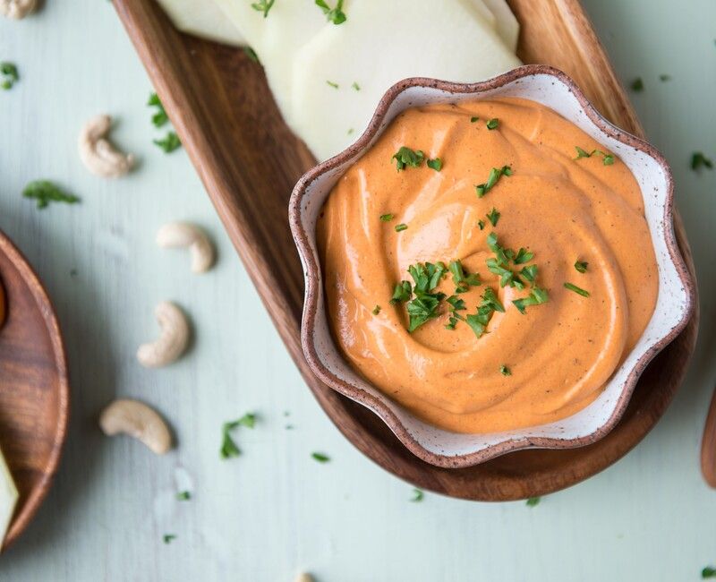 Dairy-Free Cashew Roasted Red Pepper Dip